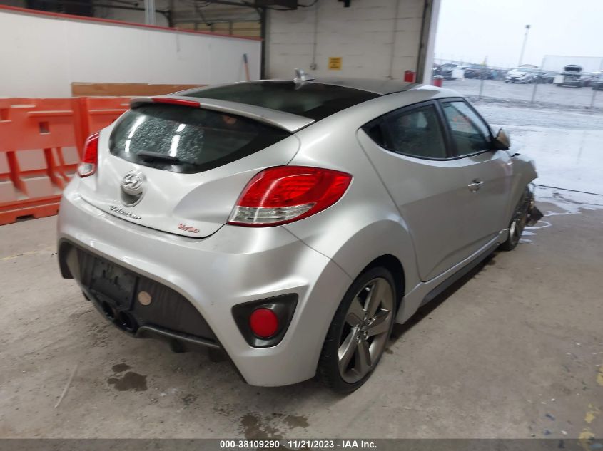 2013 HYUNDAI VELOSTER TURBO W/BLUE - KMHTC6AE4DU112859