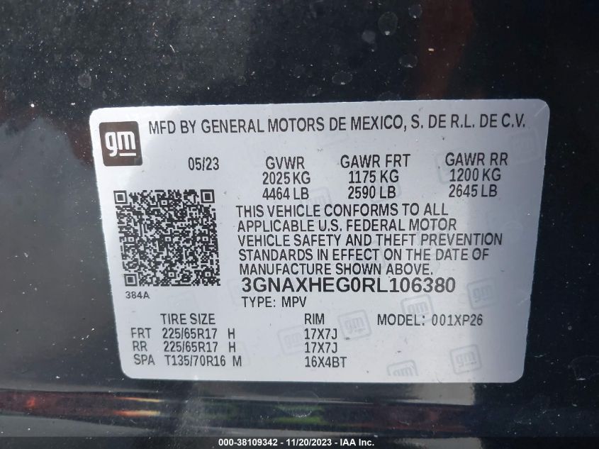 2024 CHEVROLET EQUINOX FWD LS - 3GNAXHEG0RL106380