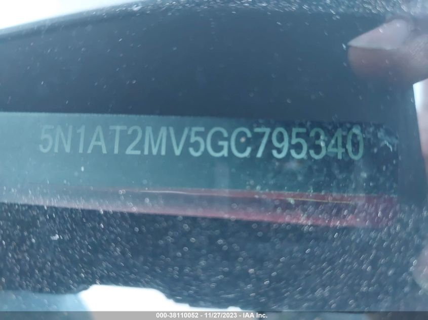 2016 NISSAN ROGUE S/SL/SV - 5N1AT2MV5GC795340