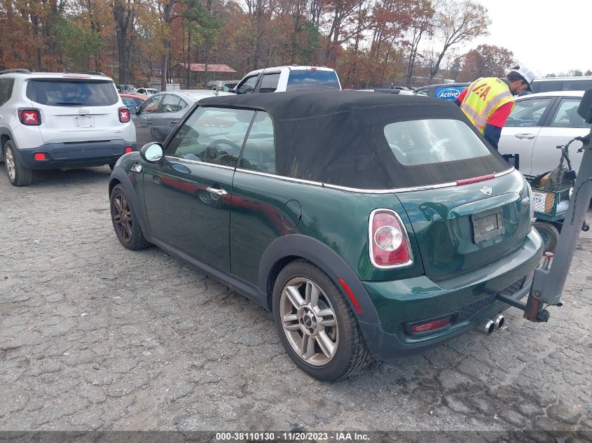 2013 MINI CONVERTIBLE COOPER S - WMWZP3C50DT297400