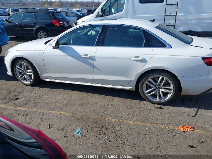 2022 AUDI A4 PREMIUM PLUS 45 TFSI S - WAUEAAF48NN009247