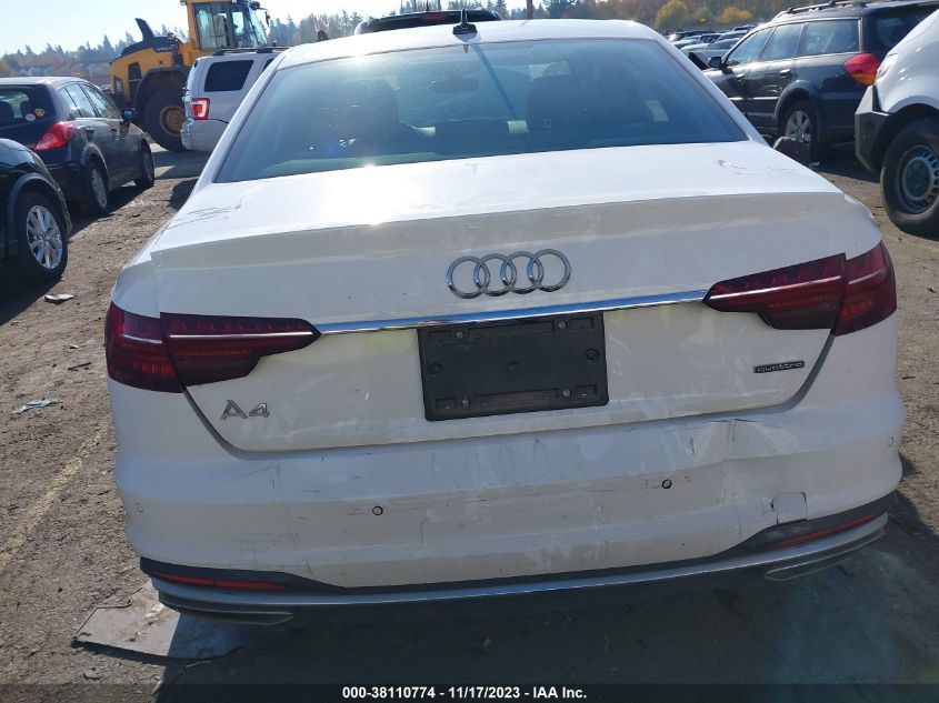 2022 AUDI A4 PREMIUM PLUS 45 TFSI S - WAUEAAF48NN009247