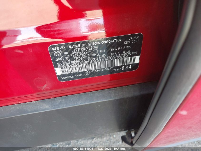 2022 MITSUBISHI OUTLANDER ES 2.5 - JA4J4TA84NZ036057