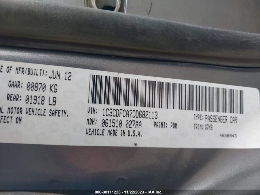 2013 DODGE DART LIMITED/GT - 1C3CDFCA7DD682113