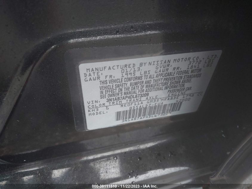 2013 NISSAN SENTRA SV - 3N1AB7AP4DL673209