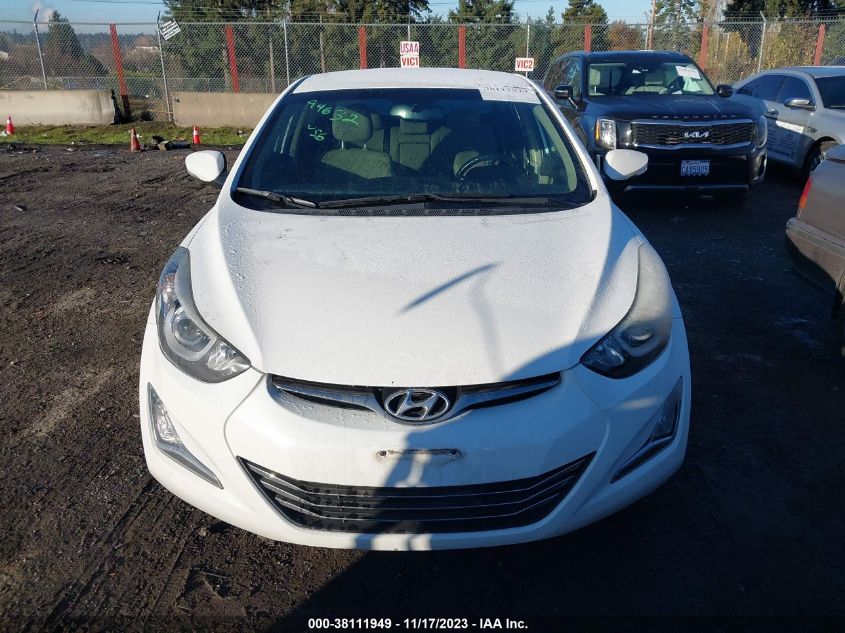 2014 HYUNDAI ELANTRA SE/SPORT/LIMITED - 5NPDH4AE8EH460447