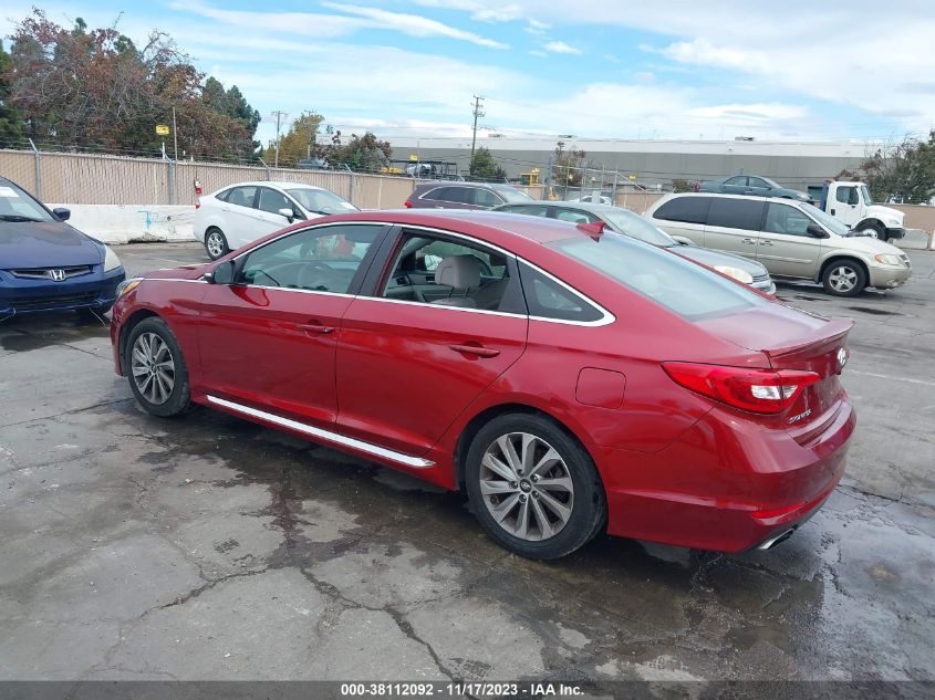 2015 HYUNDAI SONATA 2.4L SPORT - 5NPE34AF7FH244750