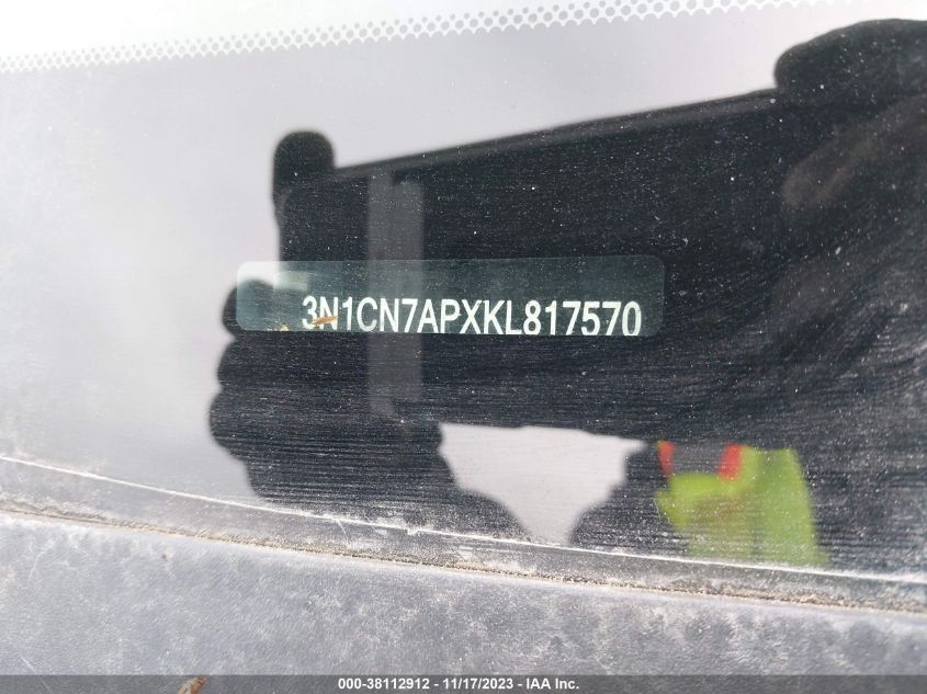 2019 NISSAN VERSA 1.6 SV - 3N1CN7APXKL817570