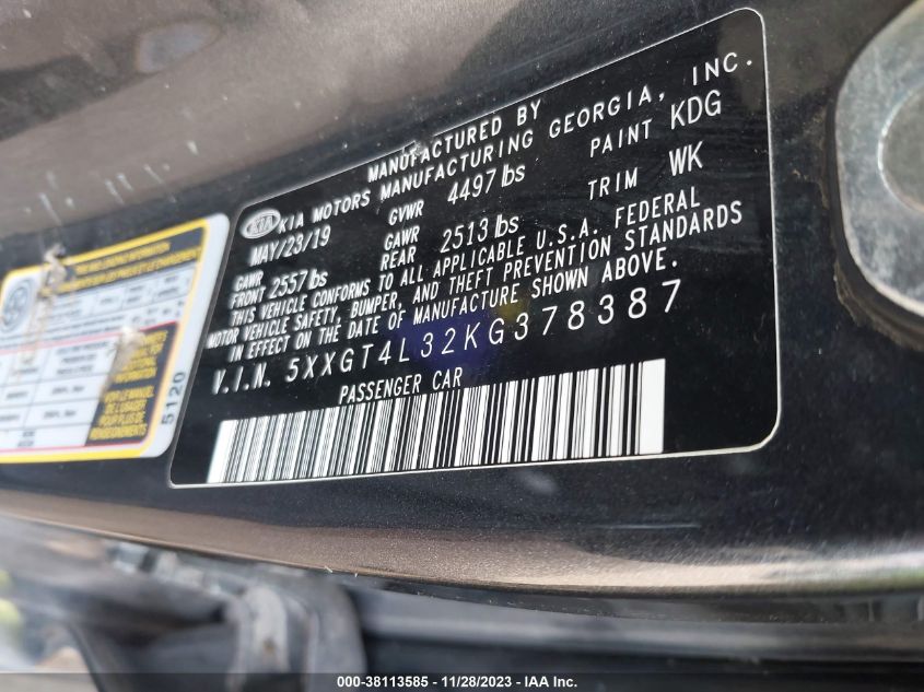 2019 KIA OPTIMA LX - 5XXGT4L32KG378387