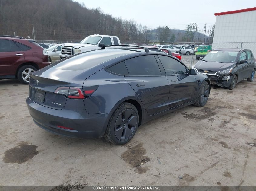 2022 TESLA MODEL 3 LONG RANGE DUAL MOTOR - 5YJ3E1EB6NF256148