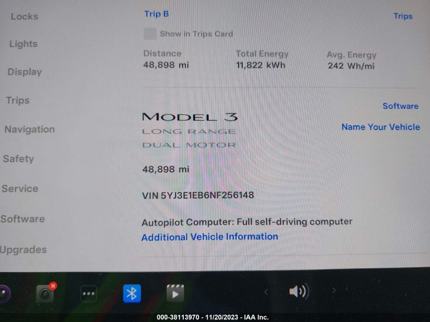 2022 TESLA MODEL 3 LONG RANGE DUAL MOTOR - 5YJ3E1EB6NF256148