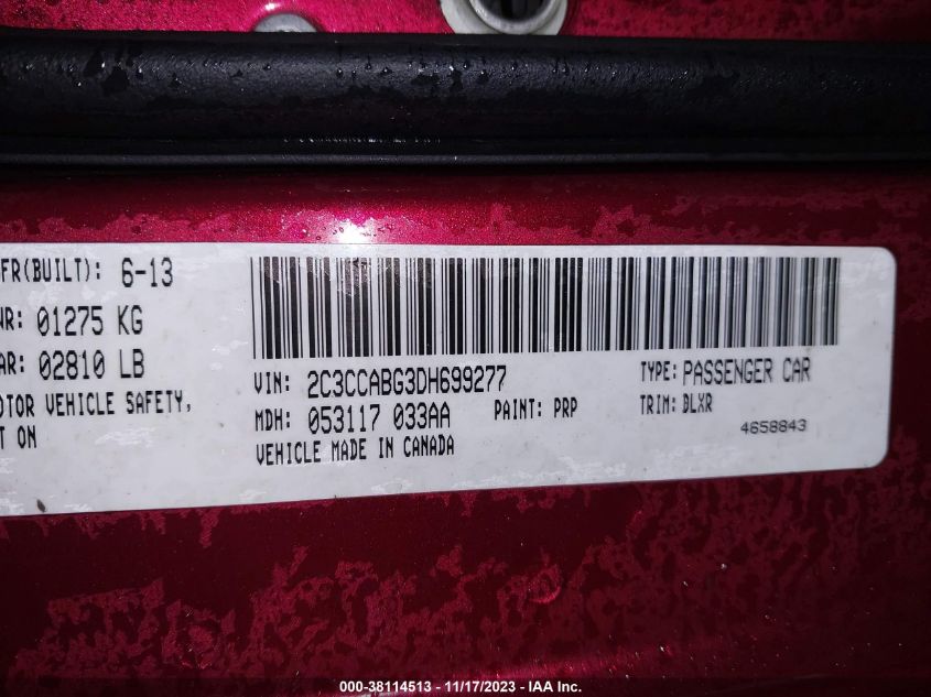 2013 CHRYSLER 300 S - 2C3CCABG3DH699277