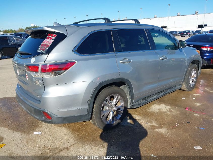 2015 TOYOTA HIGHLANDER XLE V6 - 5TDKKRFH2FS086454