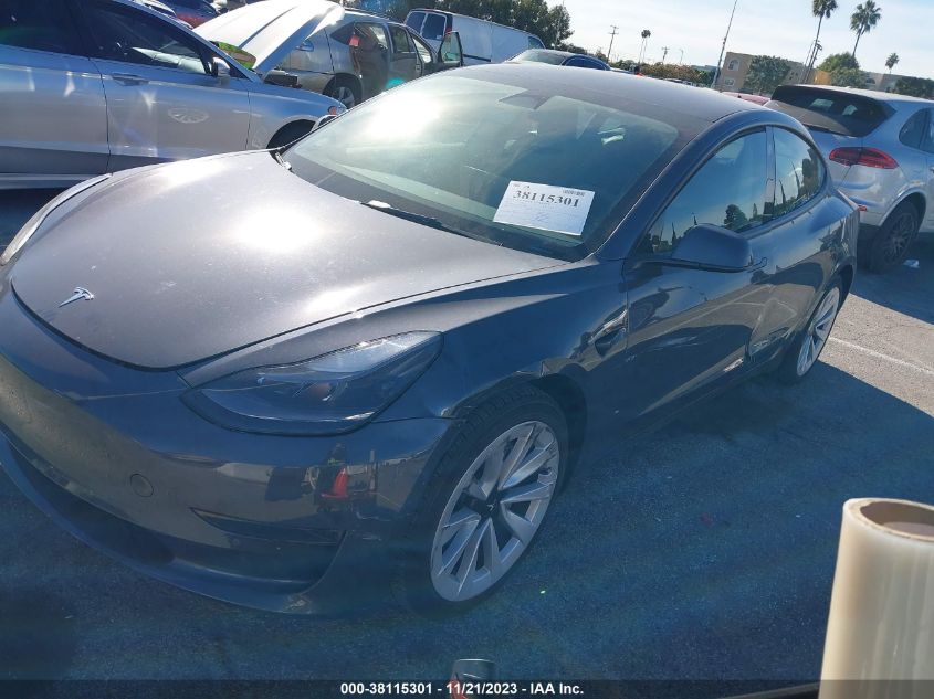 2022 TESLA MODEL 3 REAR-WHEEL DRIVE - 5YJ3E1EA2NF357999