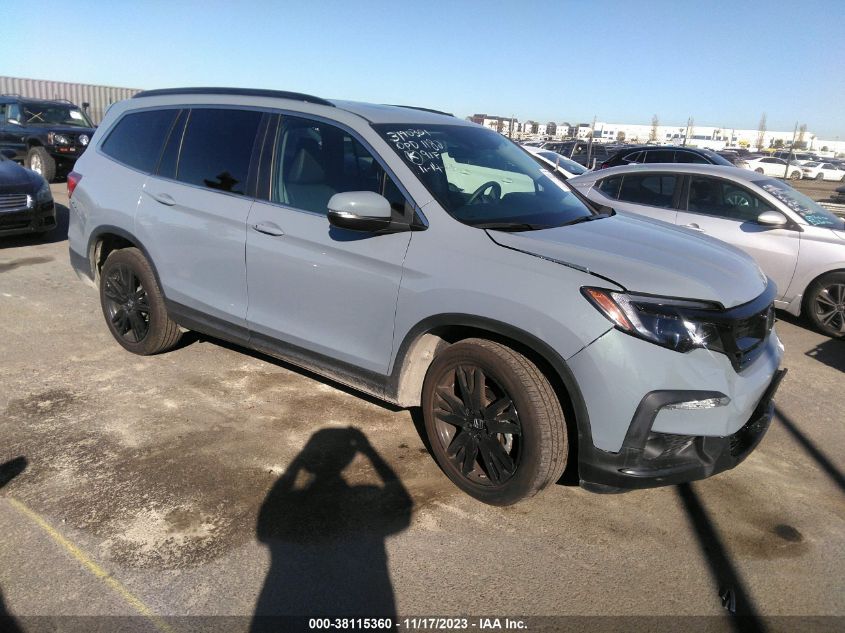 2022 HONDA PILOT SE - 5FNYF6H24NB104929