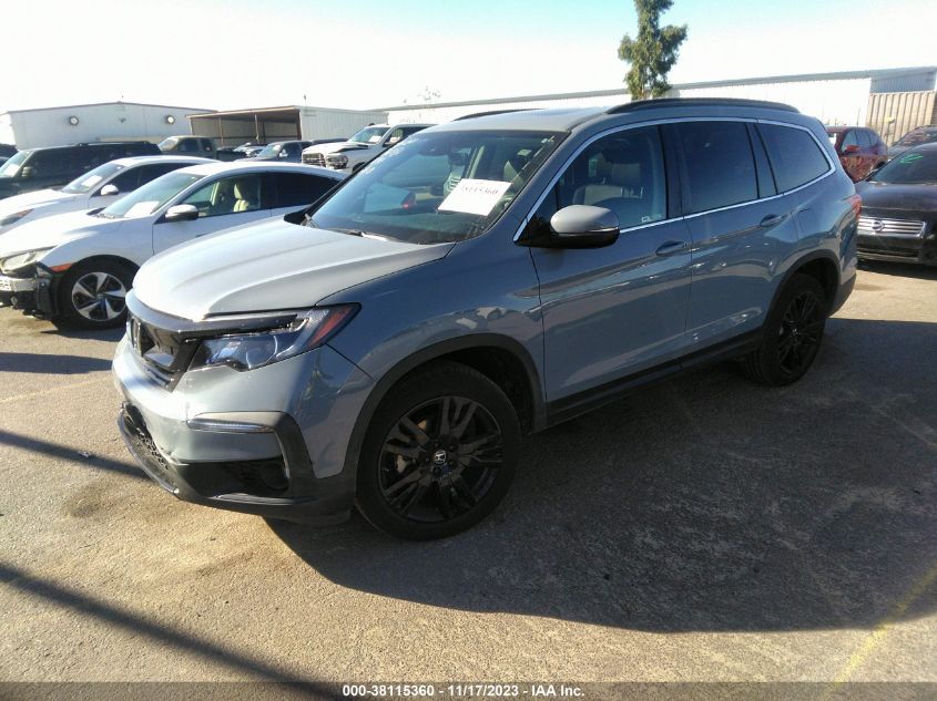 2022 HONDA PILOT SE - 5FNYF6H24NB104929