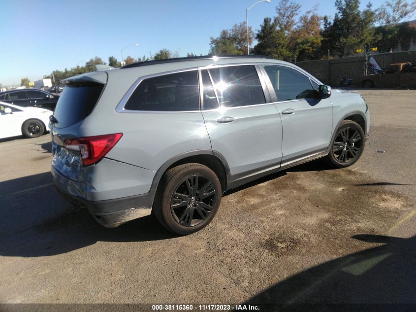2022 HONDA PILOT SE - 5FNYF6H24NB104929