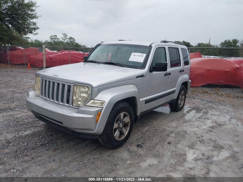 1J8GP28KX8W158827 2008 JEEP LIBERTY SPORTphoto 2