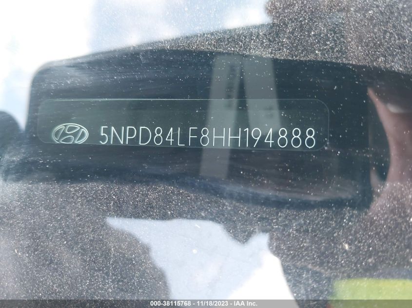 2017 HYUNDAI ELANTRA SE - 5NPD84LF8HH194888