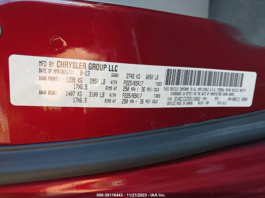 2014 CHRYSLER TOWN & COUNTRY TOURING-L - 2C4RC1CG7ER116063