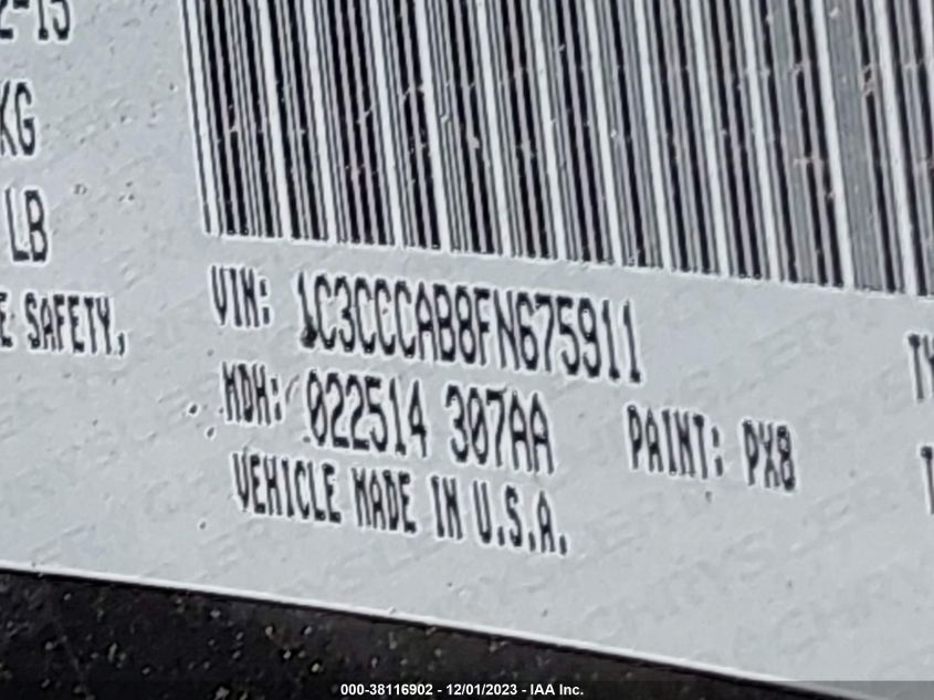 2015 CHRYSLER 200 LIMITED - 1C3CCCAB8FN675911