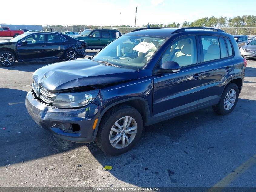 2016 VOLKSWAGEN TIGUAN S - WVGAV7AX6GW602060