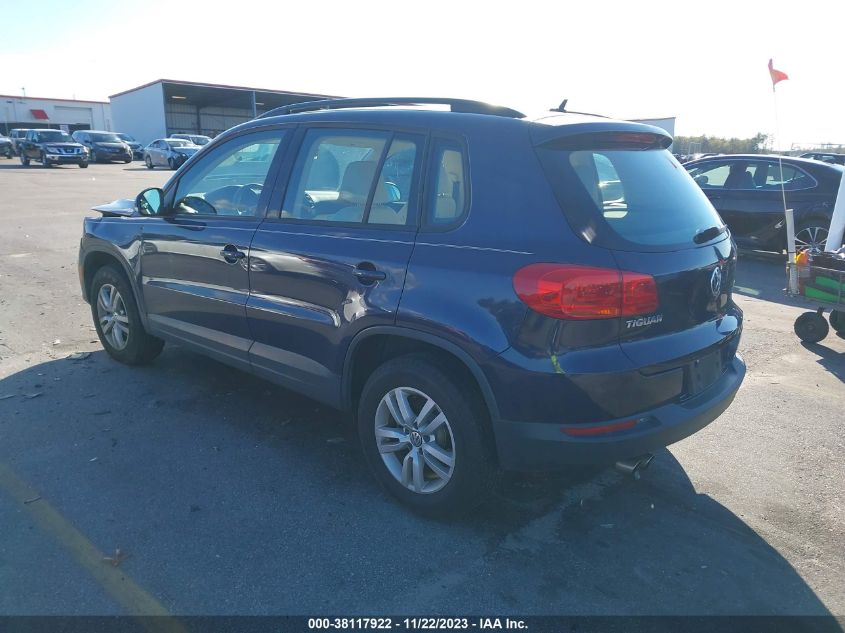 2016 VOLKSWAGEN TIGUAN S - WVGAV7AX6GW602060