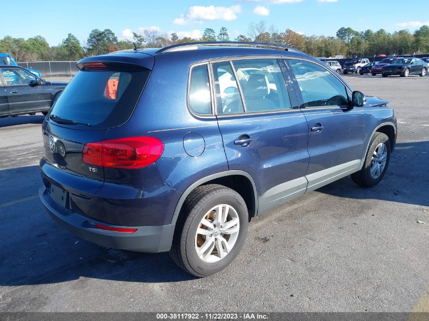 2016 VOLKSWAGEN TIGUAN S - WVGAV7AX6GW602060