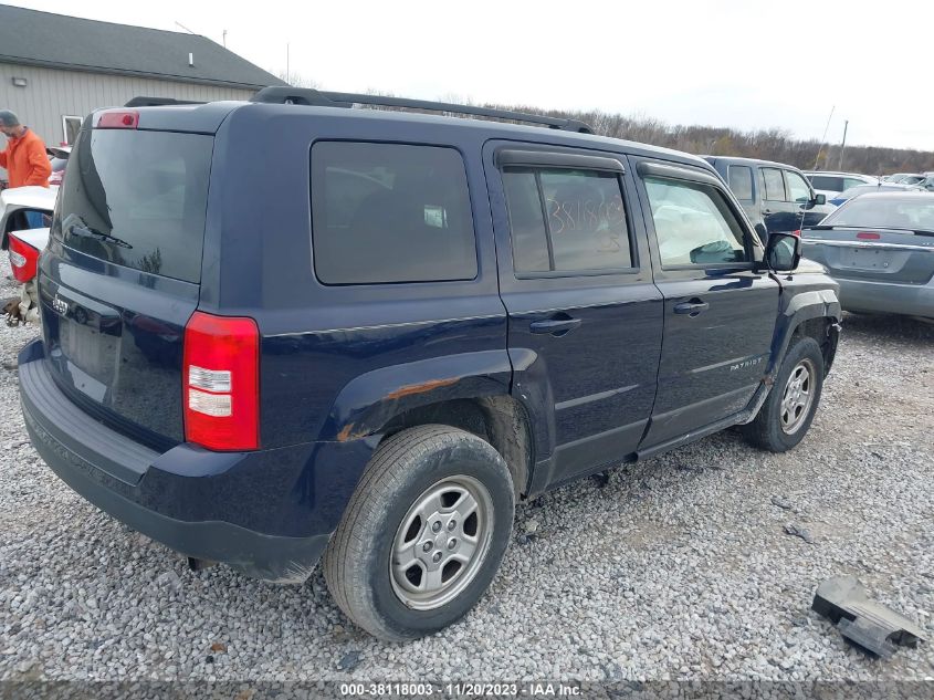 2015 JEEP PATRIOT SPORT - 1C4NJRBB2FD347207