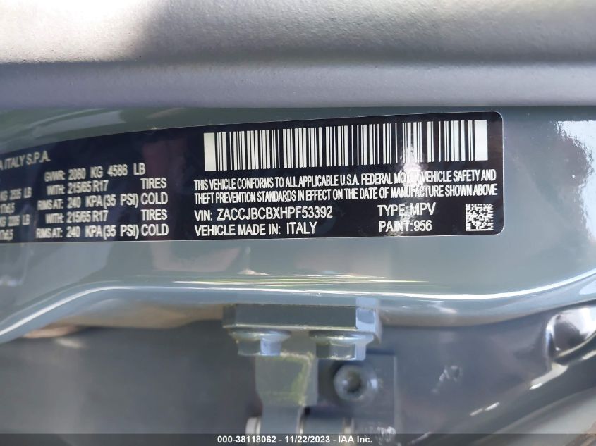 2017 JEEP RENEGADE TRAILHAWK 4X4 - ZACCJBCBXHPF53392