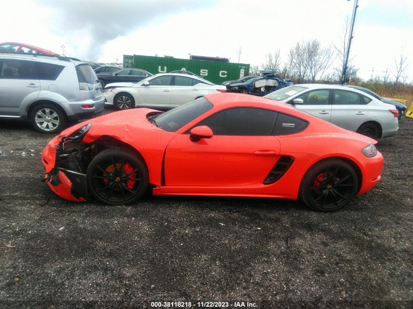 2017 PORSCHE 718 CAYMAN S WP0AB2A8XHS285305