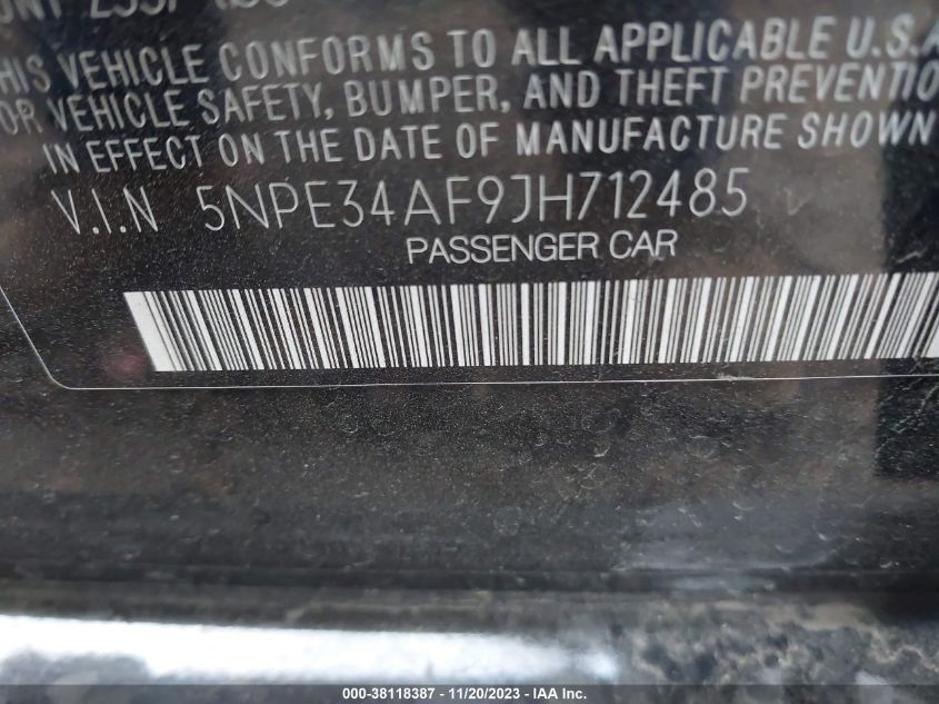 2018 HYUNDAI SONATA LIMITED - 5NPE34AF9JH712485