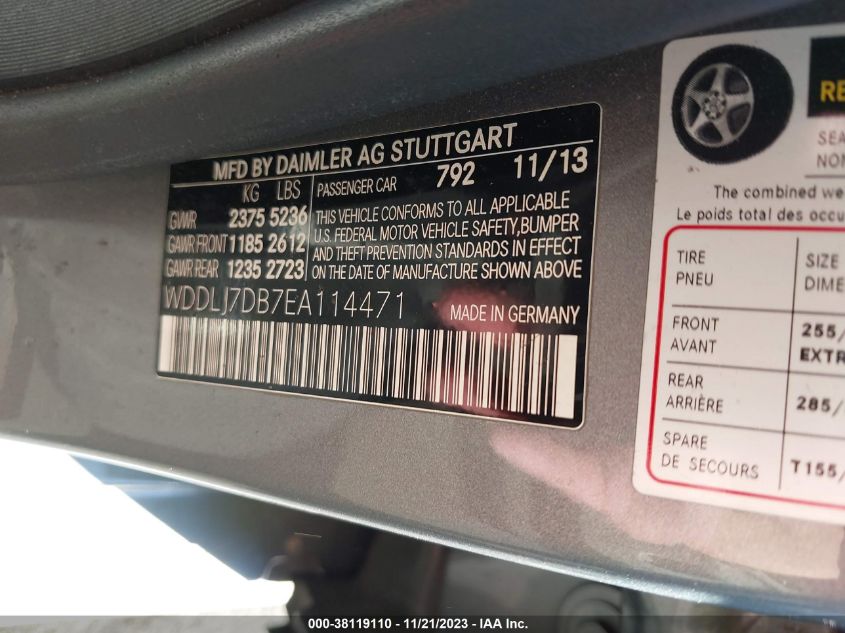 2014 MERCEDES-BENZ CLS 550 - WDDLJ7DB7EA114471