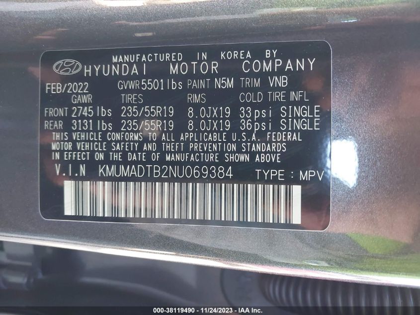 2022 GENESIS GV70 2.5T AWD KMUMADTB2NU069384