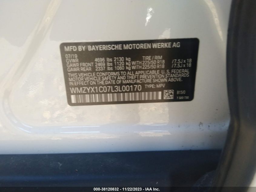 2020 MINI COUNTRYMAN COOPER S - WMZYX1C07L3L00170