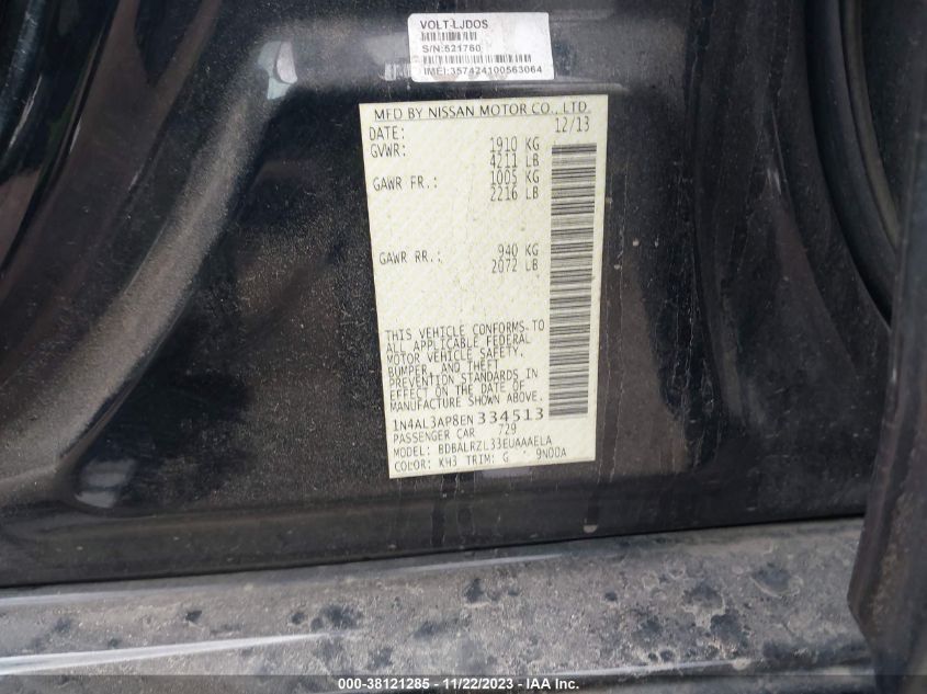 2014 NISSAN ALTIMA 2.5 S - 1N4AL3AP8EN334513