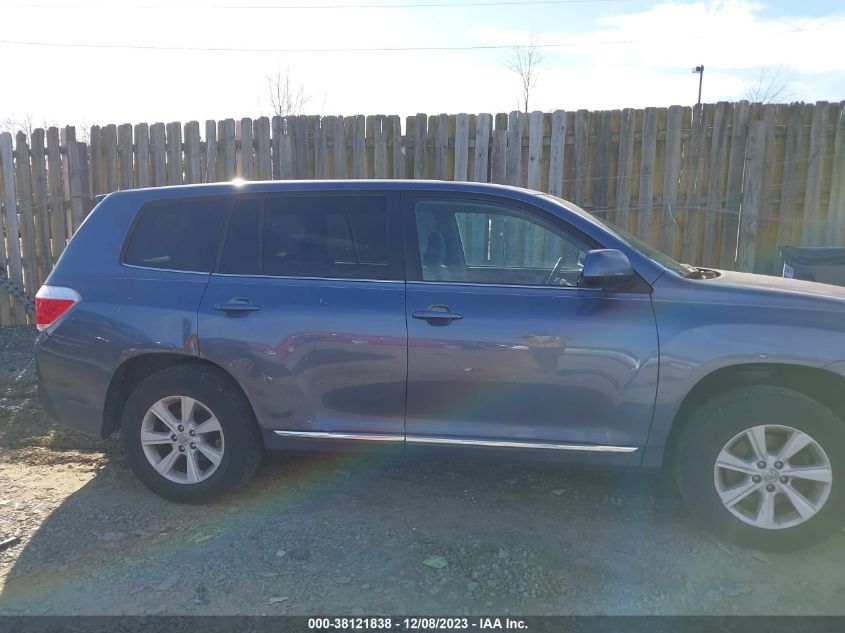 2013 TOYOTA HIGHLANDER BASE V6 - 5TDBK3EH8DS189499