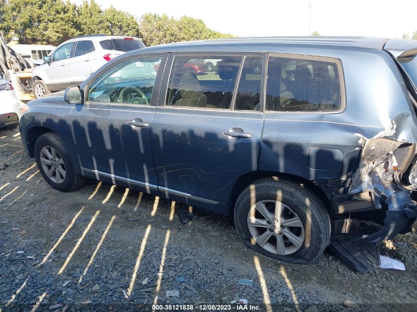 2013 TOYOTA HIGHLANDER BASE V6 - 5TDBK3EH8DS189499