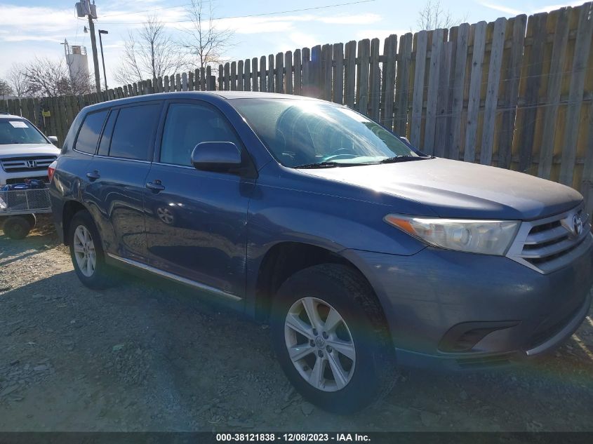 2013 TOYOTA HIGHLANDER BASE V6 - 5TDBK3EH8DS189499