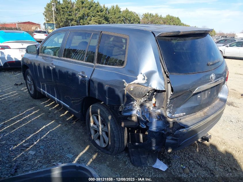 2013 TOYOTA HIGHLANDER BASE V6 - 5TDBK3EH8DS189499