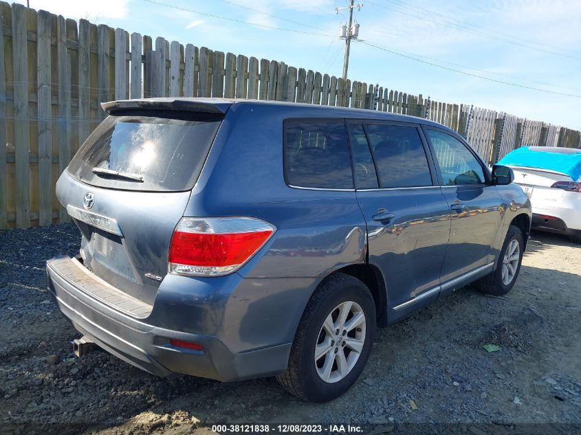 2013 TOYOTA HIGHLANDER BASE V6 - 5TDBK3EH8DS189499