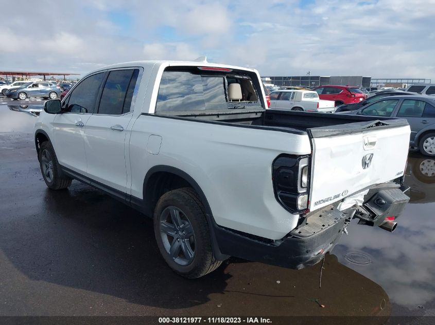 2022 HONDA RIDGELINE RTL-E - 5FPYK3F76NB016237