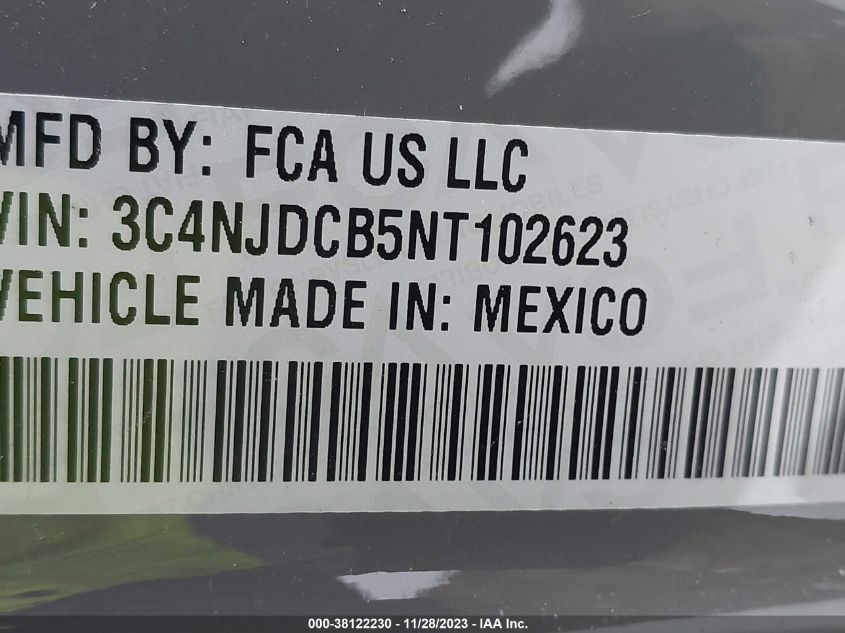 2022 JEEP COMPASS LIMITED 4X4 - 3C4NJDCB5NT102623