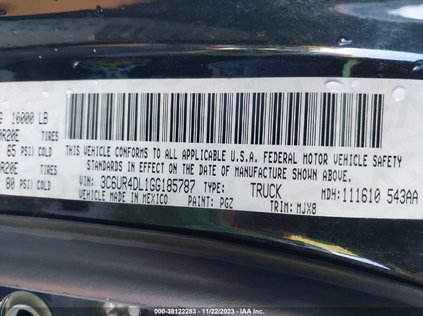 2016 RAM 2500 SLT - 3C6UR4DL1GG185787