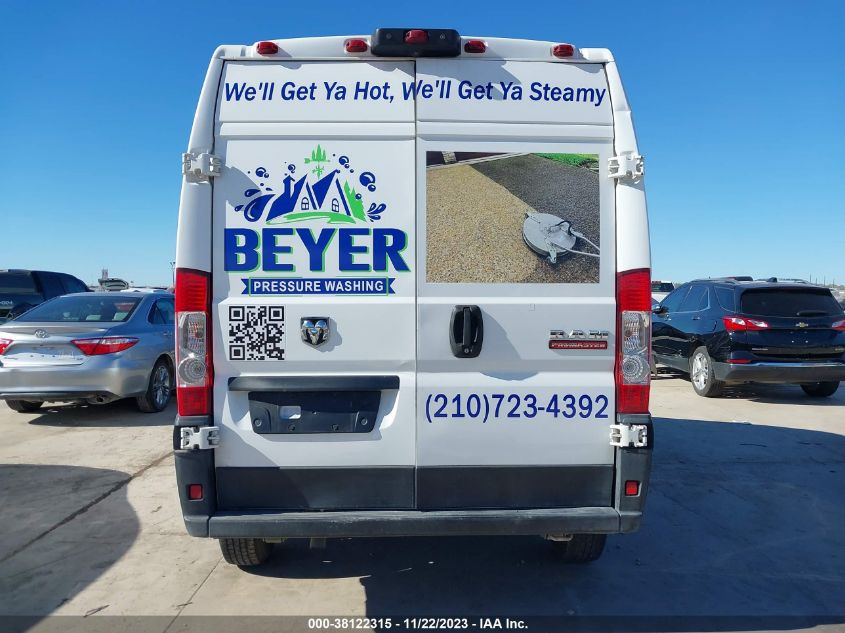 2019 RAM PROMASTER 2500 HIGH ROOF 136" WB 3C6TRVCG1KE522923