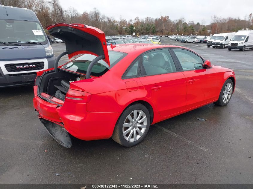 2013 AUDI A4 2.0T PREMIUM - WAUDFAFL2DN041534