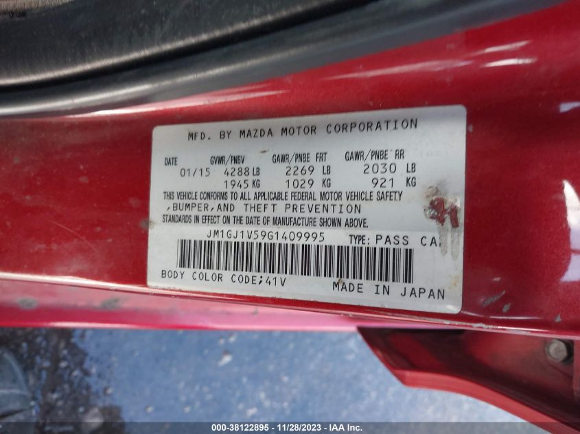 2016 MAZDA MAZDA6 I TOURING - JM1GJ1V59G1409995