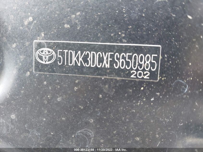 2015 TOYOTA SIENNA LE - 5TDKK3DCXFS650985