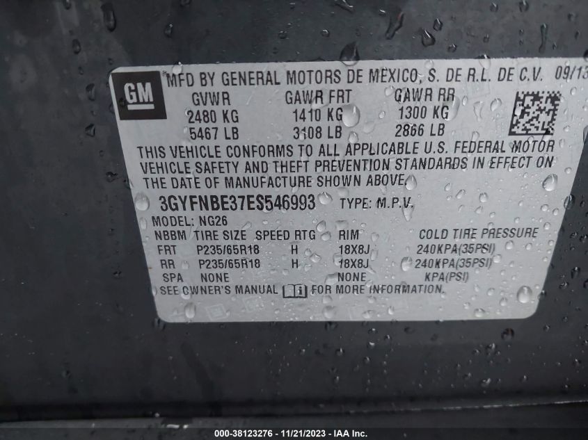 2014 CADILLAC SRX LUXURY COLLECTION - 3GYFNBE37ES546993