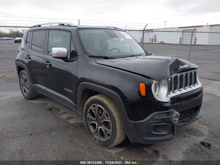 Lot #2525412899 2016 JEEP RENEGADE LIMITED salvage car